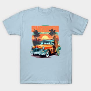 Summer Surf Woodie T-Shirt